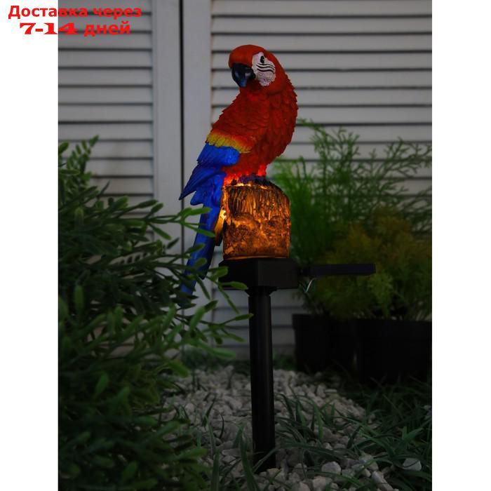 Фонарь садовый на солнечной батарее "Попугай Ара" 43 см, 5W, 1.2V, 1 LED, Т/БЕЛЫЙ - фото 1 - id-p221317621