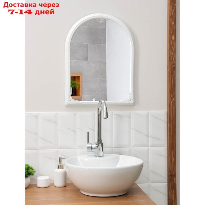 Зеркало в рамке, 49,5×39 см, цвет белый - фото 2 - id-p221316572