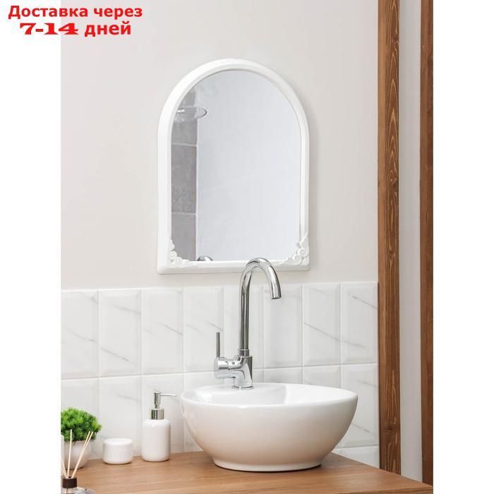 Зеркало в рамке, 49,5×39 см, цвет белый - фото 3 - id-p221316572