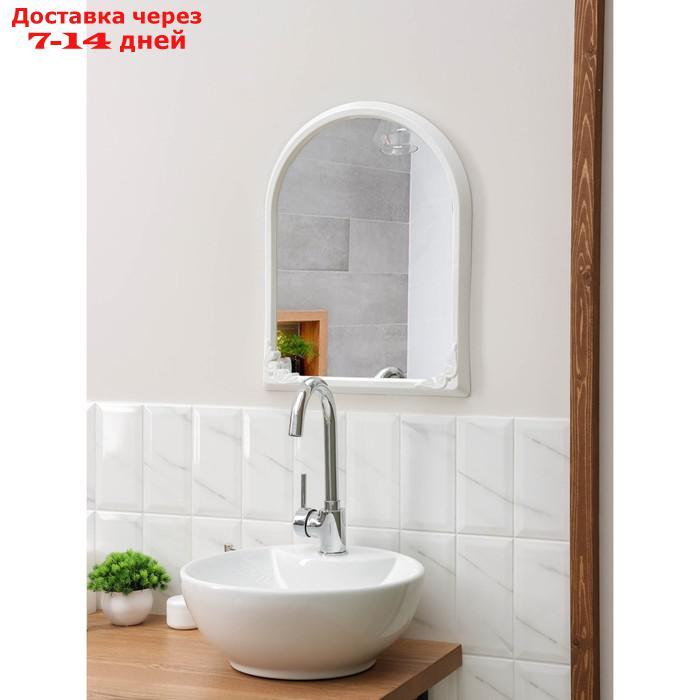 Зеркало в рамке, 49,5×39 см, цвет белый - фото 4 - id-p221316572