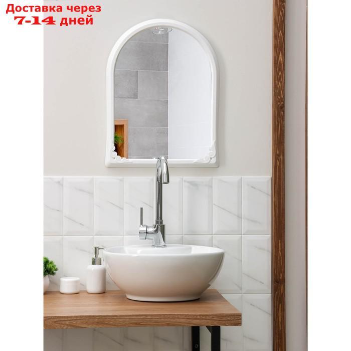 Зеркало в рамке, 49,5×39 см, цвет белый - фото 6 - id-p221316572