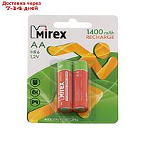 Аккумулятор Mirex, Ni-Mh, AA, HR6-2BL, 1.2В, 1400 мАч, блистер, 2 шт.