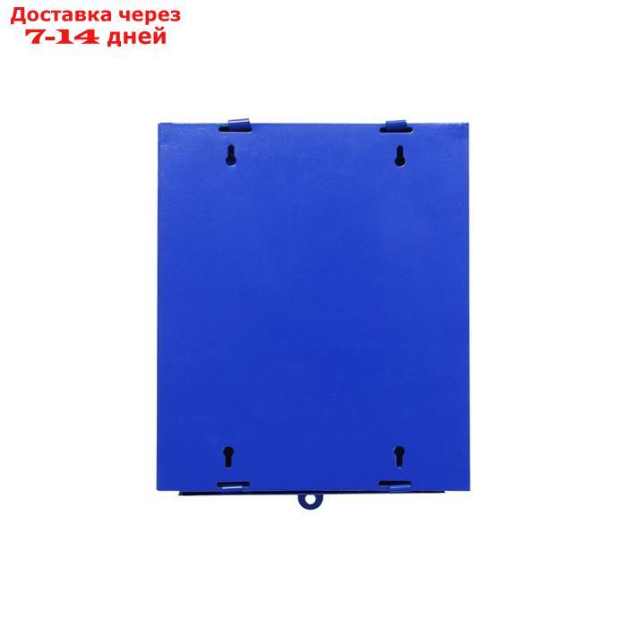 Ящик почтовый без замка (с петлёй), вертикальный, "Почта", синий - фото 6 - id-p221316737