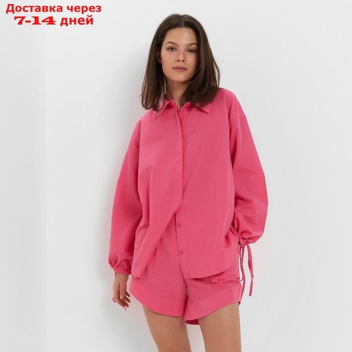 Комплект женский (блузка, шорты) MINAKU: Casual Collection цвет розовый, р-р 48 - фото 3 - id-p221318002