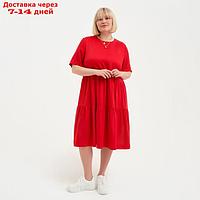 Платье женское MIST plus-size, размер 50, цвет красный