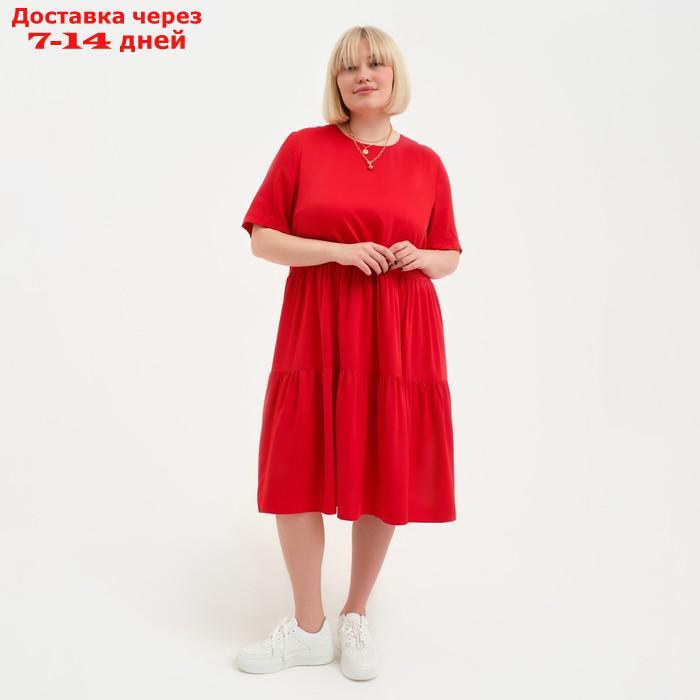 Платье женское MIST plus-size, размер 50, цвет красный - фото 1 - id-p221318003