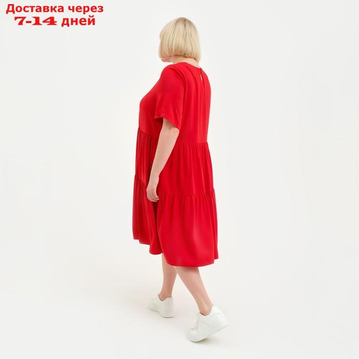 Платье женское MIST plus-size, размер 50, цвет красный - фото 2 - id-p221318003