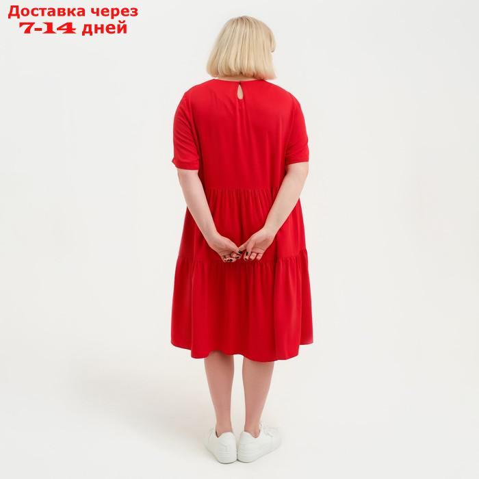Платье женское MIST plus-size, размер 50, цвет красный - фото 3 - id-p221318003