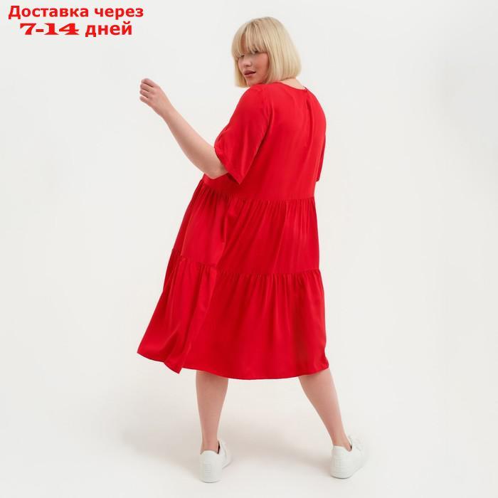 Платье женское MIST plus-size, размер 50, цвет красный - фото 5 - id-p221318003