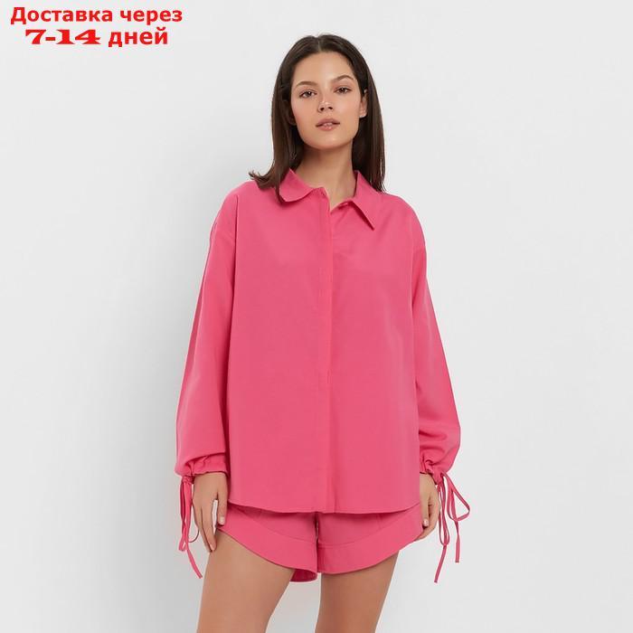 Комплект женский (блузка, шорты) MINAKU: Casual Collection цвет розовый, р-р 44 - фото 6 - id-p221318041