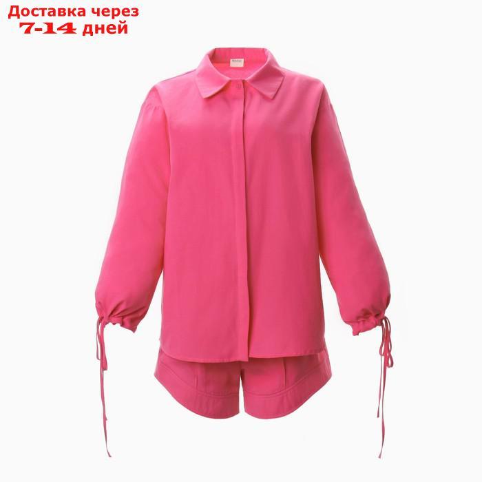 Комплект женский (блузка, шорты) MINAKU: Casual Collection цвет розовый, р-р 44 - фото 8 - id-p221318041