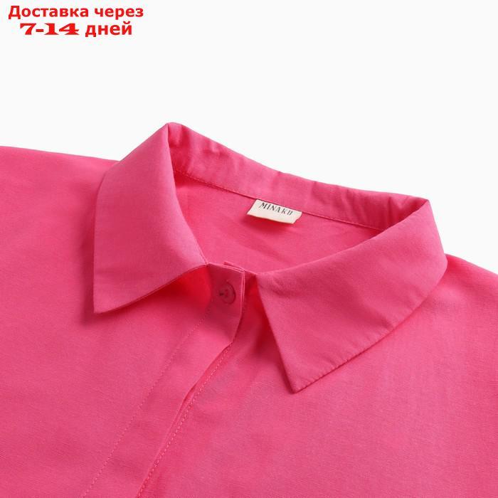 Комплект женский (блузка, шорты) MINAKU: Casual Collection цвет розовый, р-р 44 - фото 9 - id-p221318041