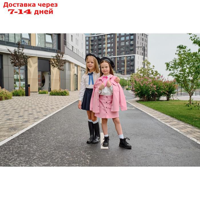 Рубашка для девочки джинсовая KAFTAN, размер 32 (110-116 см), цвет розовый - фото 8 - id-p221318046