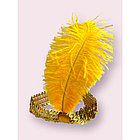Повязка на голову с пером великий Гэтсби Чикаго Ретро золотая, фото 2
