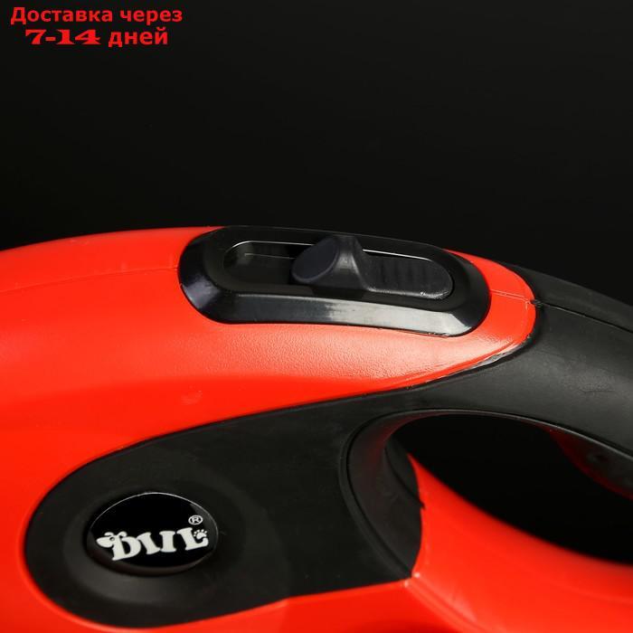 Рулетка DIIL, 5 м, до 40 кг, лента, прорезиненная ручка, красная с чёрным - фото 3 - id-p221317155