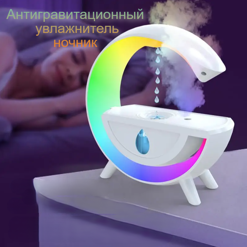 Увлажнитель воздуха - ночник Anti-gravity humidifier Т00К8 с подсветкой и антигравитационным эффектом - фото 3 - id-p221395935