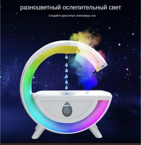 Увлажнитель воздуха - ночник Anti-gravity humidifier Т00К8 с подсветкой и антигравитационным эффектом - фото 4 - id-p221395935