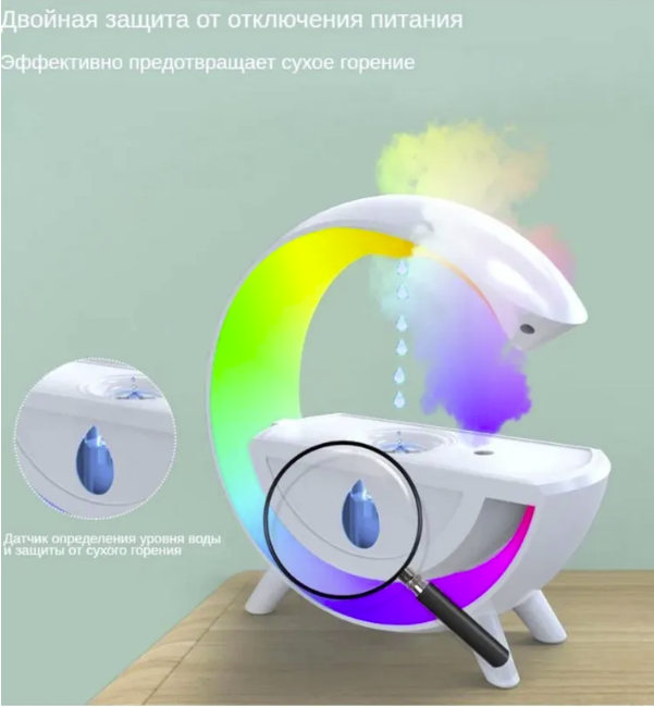 Увлажнитель воздуха - ночник Anti-gravity humidifier Т00К8 с подсветкой и антигравитационным эффектом - фото 7 - id-p221395935