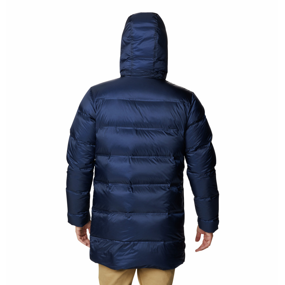 Куртка пуховая мужская Columbia Peak District Mid Down Jacket тёмно-синий - фото 2 - id-p221396372