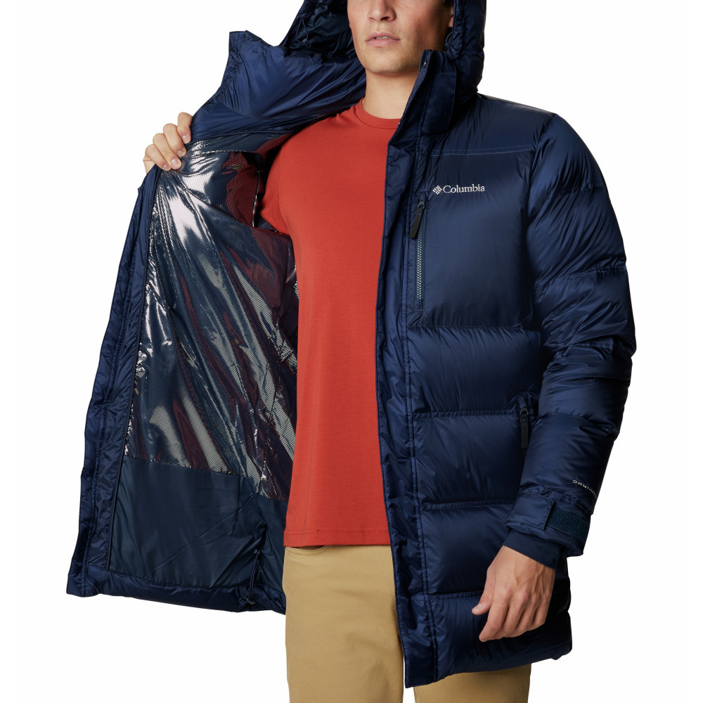 Куртка пуховая мужская Columbia Peak District Mid Down Jacket тёмно-синий - фото 5 - id-p221396372