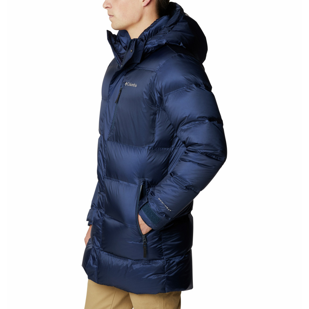 Куртка пуховая мужская Columbia Peak District Mid Down Jacket тёмно-синий - фото 3 - id-p221396374