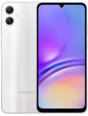 Смартфон Samsung Galaxy A05 4GB/128GB / SM-A055F (серебристый) - фото 1 - id-p221415408