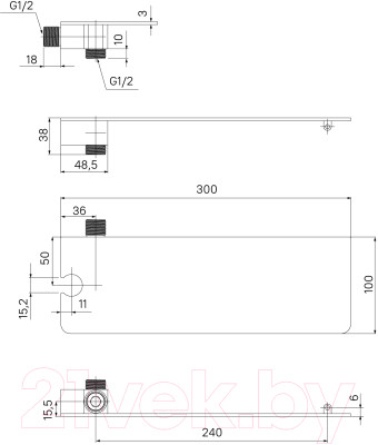 Подключение для душевого шланга IDDIS Slide SLIAC00i62 - фото 4 - id-p221424794