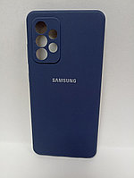 Чехол Samsung A52 Silicon Case синий