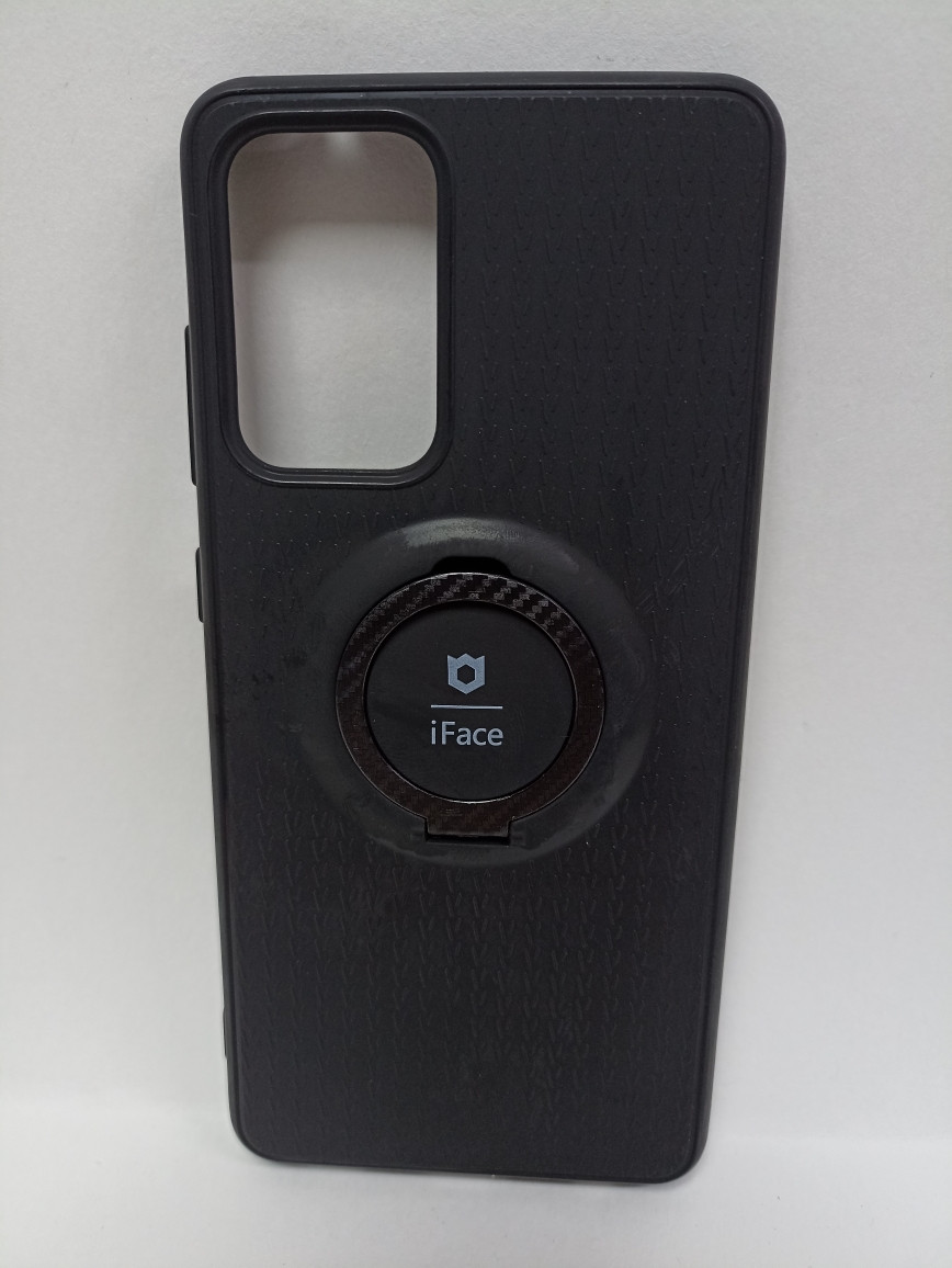Чехол Samsung A52 силиконовый с кольцом подставкой черный - фото 1 - id-p221478221