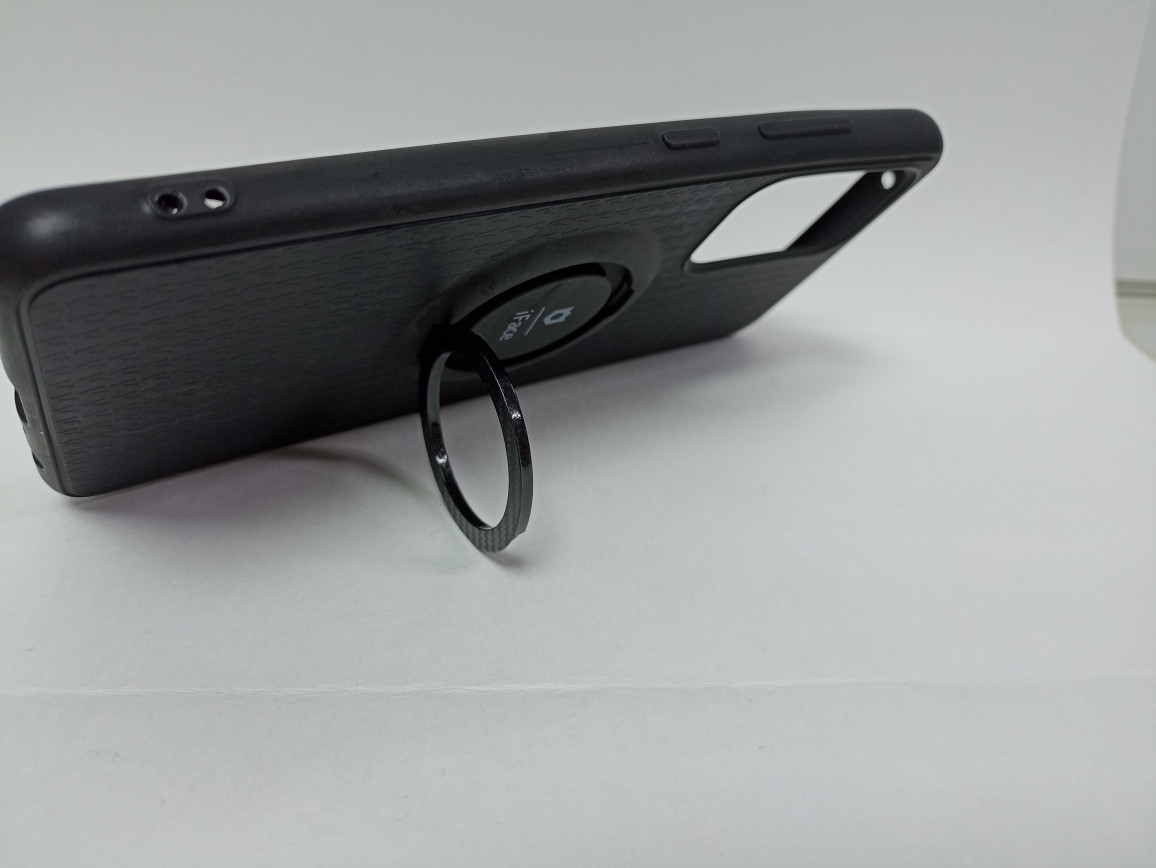 Чехол Samsung A52 силиконовый с кольцом подставкой черный - фото 2 - id-p221478221
