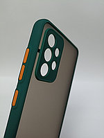 Чехол Samsung A52 матовый с зеленым ободком