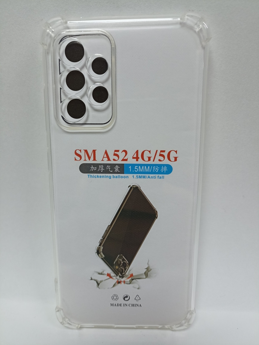 Чехол Samsung A52 силикон прозрачный с усиленными углами - фото 1 - id-p221478243