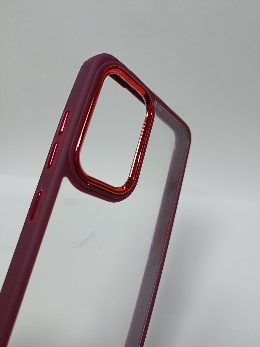 Чехол Samsung A52 силиконовый прозрачный с цветным ободком - фото 2 - id-p221478250