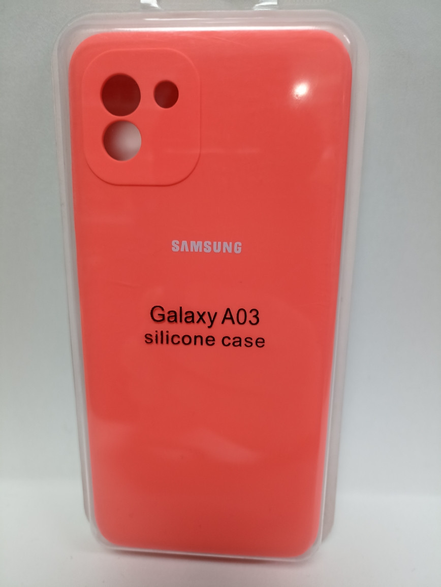 Чехол Samsung A03 Silicon Case коралловый - фото 1 - id-p221478298
