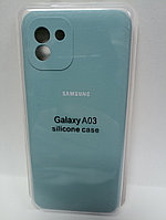 Чехол Samsung A03 Silicon Case бирюзовый