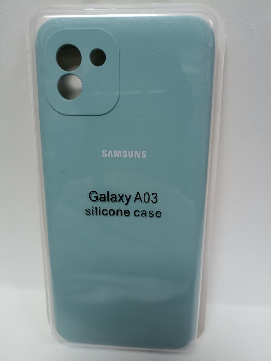 Чехол Samsung A03 Silicon Case бирюзовый - фото 1 - id-p221478302