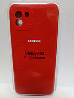 Чехол Samsung A03 Silicon Case красный