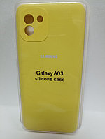 Чехол Samsung A03 Silicon Case желтый