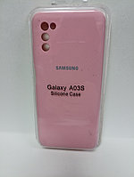 Чехол Samsung A03s Silicon Case светло розовый