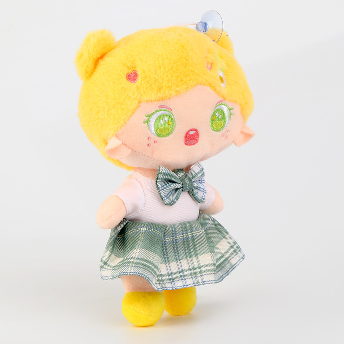 Мягкая игрушка "Куколка" с заколкой, 25 см, цвет желтый - фото 2 - id-p221480169