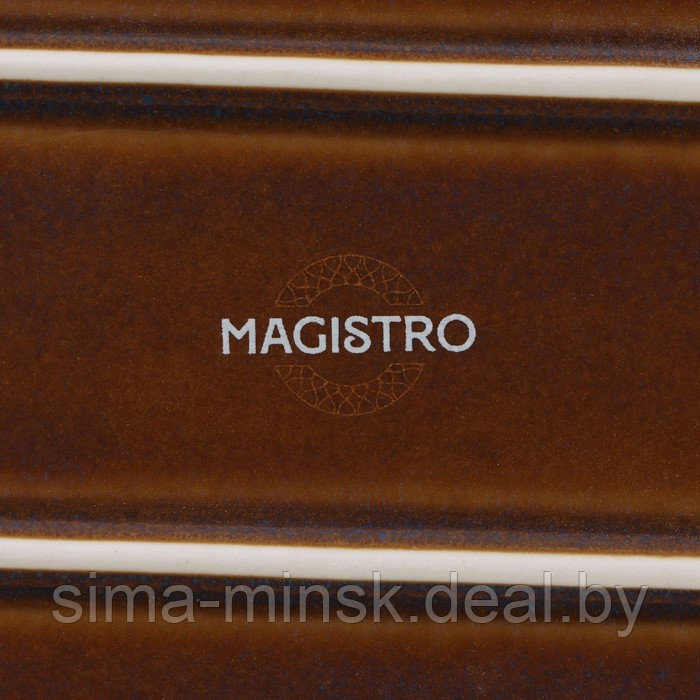 Блюдо фарфоровое овальное Magistro Garland, 24×13,7×2,7 см, цвет синий - фото 7 - id-p221479262