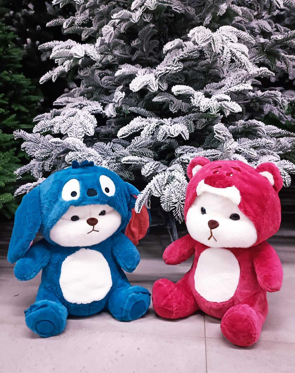 Мягкая игрушка Большой Мишка в костюме Лотсо и Стича, 2 цвета, 70 см