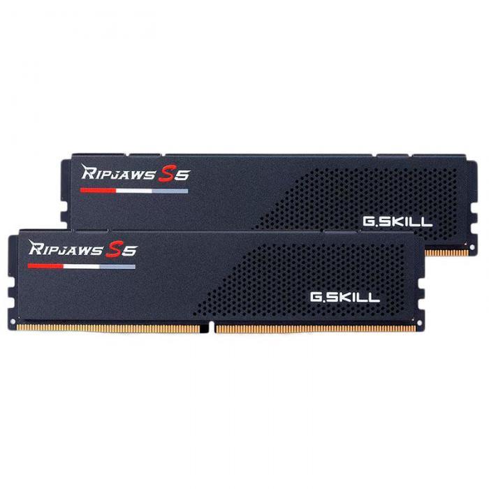 Модуль памяти G.Skill Ripjaws S5 DDR5 DIMM 6400MHz PC-51200 - 64Gb Kit (2x32Gb) F5-6400J3239G32GX2-RS5K - фото 1 - id-p221499327
