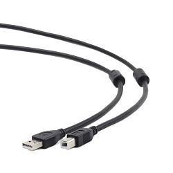 Gembird/Cablexpert CCF2-USB2-AMBM-15 USB 2.0 Pro Кабель , AM/BM, 4.5м, экран,2феррит.кольца, черный, пакет - фото 1 - id-p221328207