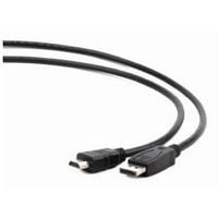 Cablexpert Кабель DisplayPort- HDMI, 5м, 20M/19M, черный, экран, пакет (CC-DP-HDMI-5M)
