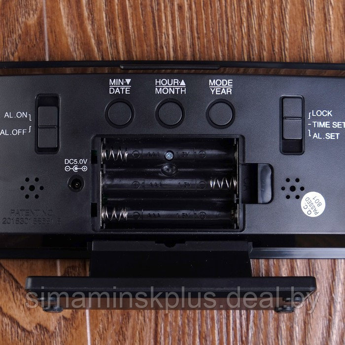 Часы-будильник электронные с календарем и термометром, 17 х 9 х 4 см, от USB, 3 AAA - фото 5 - id-p221527434