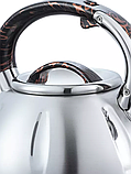 Чайник для плиты Нержавеющая сталь  3 литра ,зеркальная полировкаALBERG AL-3042, фото 3