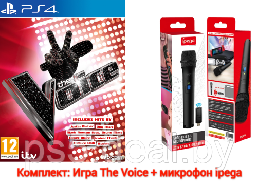 Sony Комплект: Игра The Voice для PlayStation 4 + микрофон ipega / Голос ПС4 - фото 1 - id-p221532084