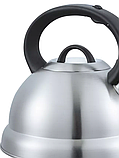 Чайник Нержавеющая сталь  для плиты  3 литра, матовая полировка ALBERG AL-3045, фото 3