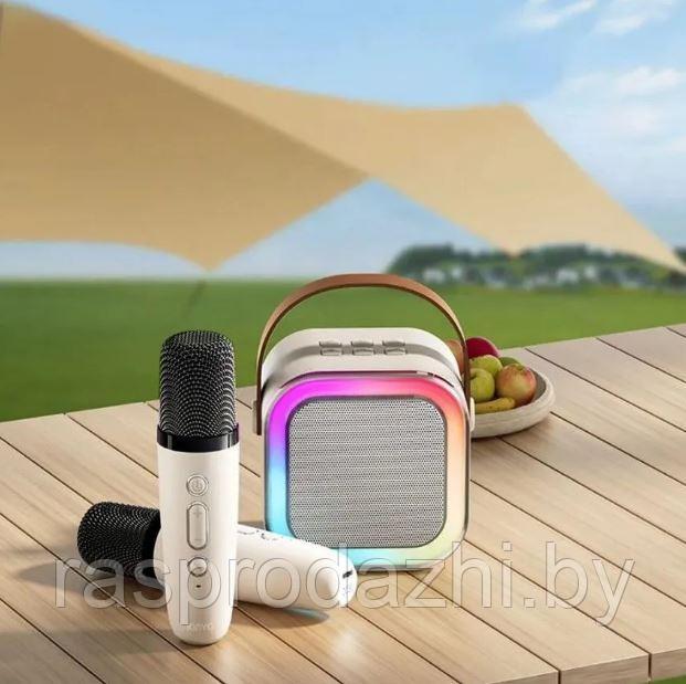 Караоке колонка с 2мя микрофонами Colorful Karaoke sound system K12
